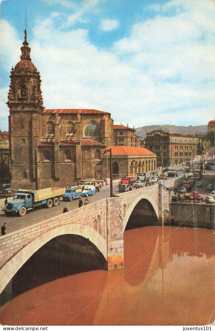 CPSM Bilbao Puente De San Anton E Iglesia-Timbre   L2879 - Vizcaya (Bilbao)