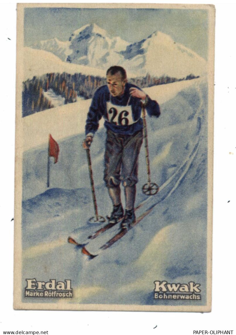 OLYMPIA 1928 SANKT MORITZ - Johan Grüttumsbraaten Norwegen 18 Km Langlauf, Erdal Sammelbild / Cinderella - Juegos Olímpicos