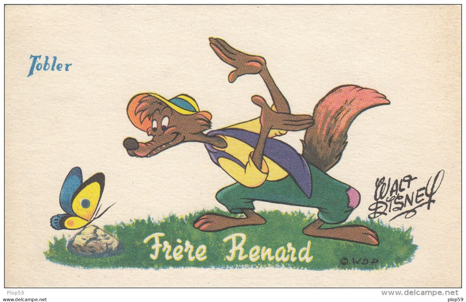 Cpa Ak Pk Walt Disney - Le Journal De Mickey - Frere Renard - Pub Chocolat Tobler Signature Walt  Disney - Sonstige & Ohne Zuordnung