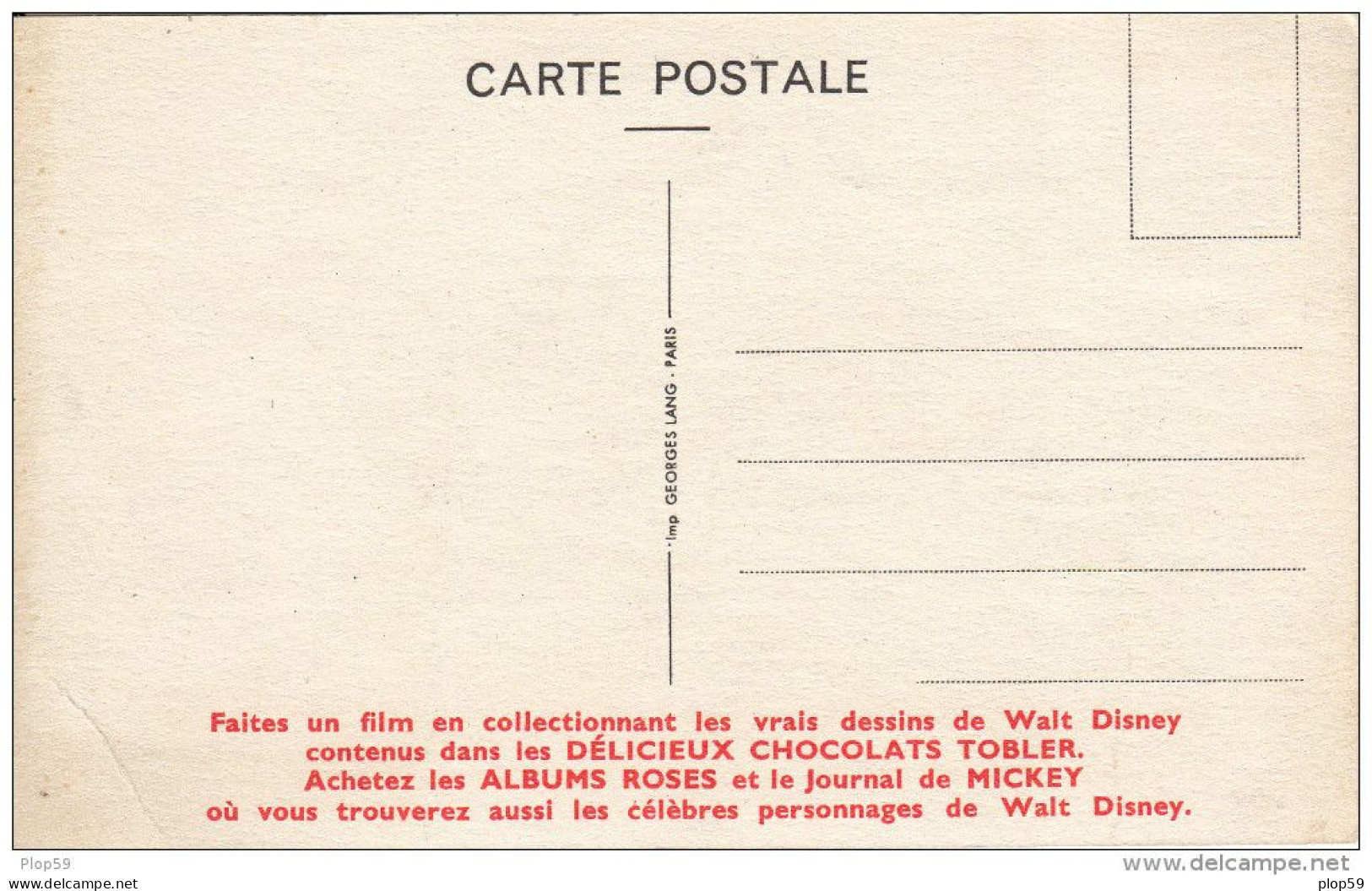 Cpa Ak Pk Walt Disney - Le Journal De Mickey - Frere Renard - Pub Chocolat Tobler Signature Walt  Disney - Sonstige & Ohne Zuordnung