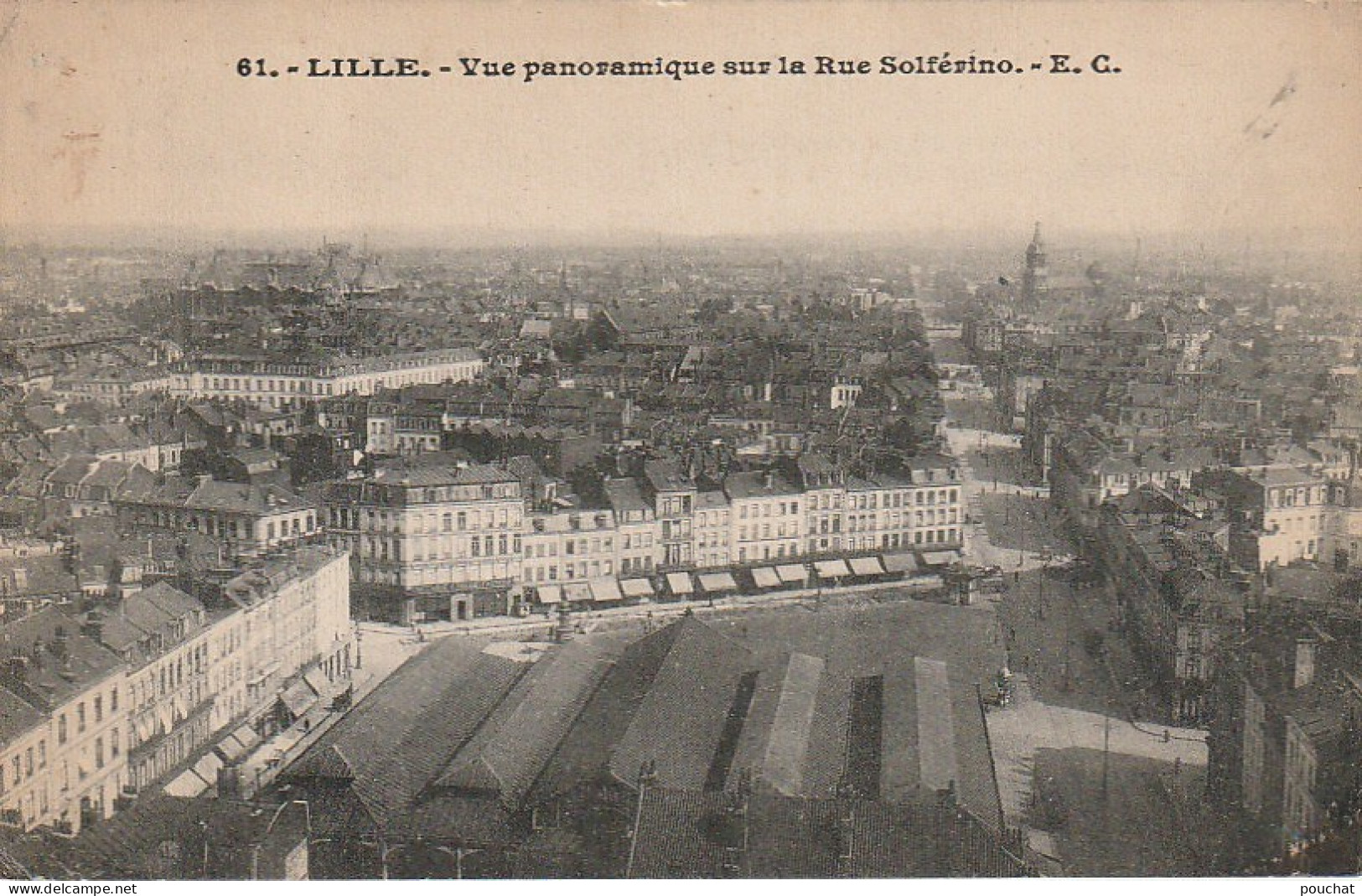 XXX -(59) LILLE - VUE PANORAMIQUE SUR LA RUE SOLFERINO - 2 SCANS - Lille