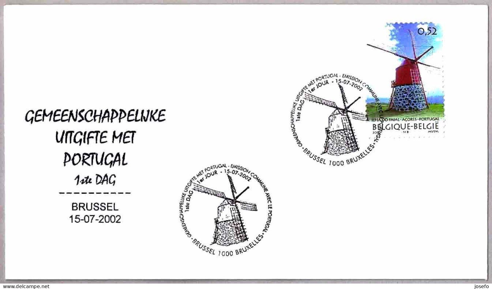 MOLINO DE AÇORES - WINDMILL. Brussel 2002 - Windmills