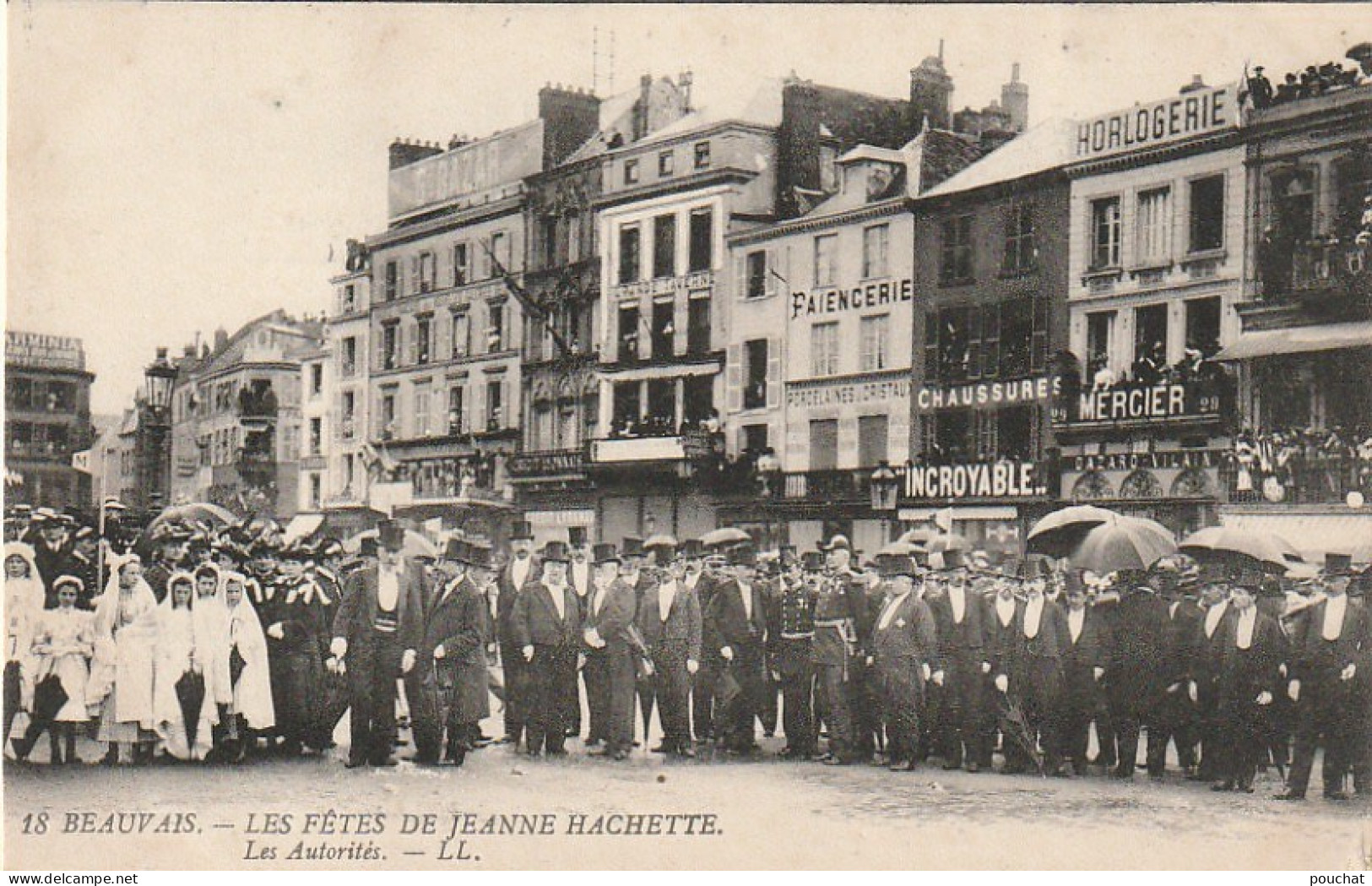 XXX -(60) BEAUVAIS - LES FETES DE JEANNE HACHETTE - LES AUTORITES - COMMERCES - 2 SCANS - Beauvais