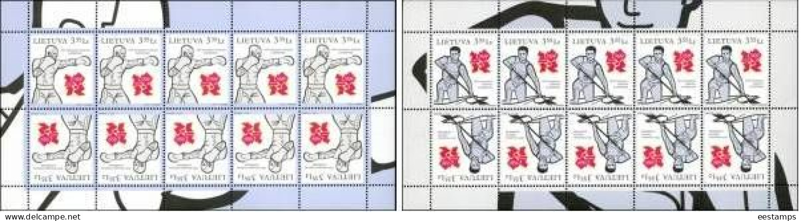 Lithuania 2012 . SO Games London 2012. 2 Sheetlets, Each Of 10.  Michel # 1108-09 KB - Litouwen