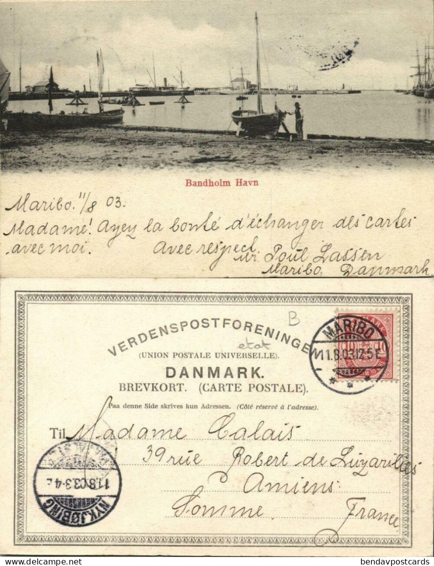 Denmark, BANDHOLM, Havn Harbour (1903) Postcard - Danemark