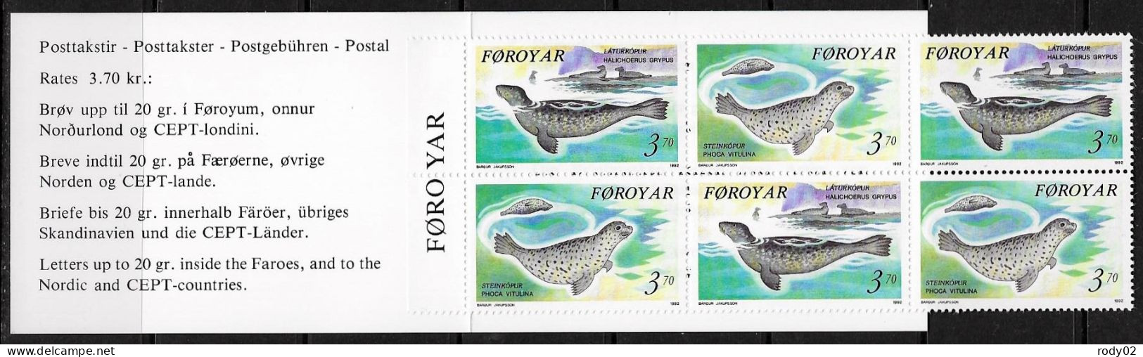 FEROE - PHOQUES - CARNET N° 231 - NEUF** MNH - Féroé (Iles)