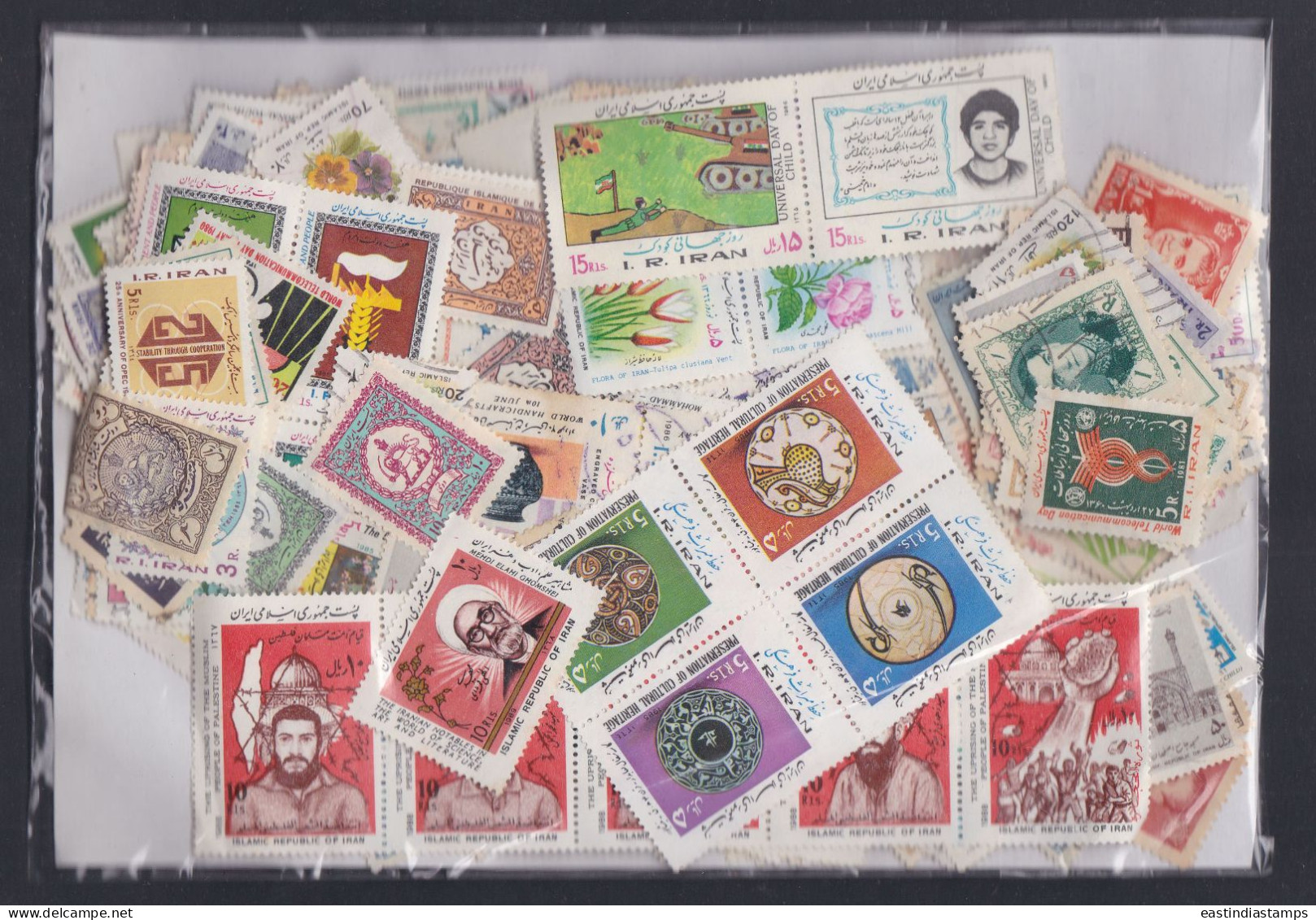 Iran 450+ Different Used & Mint Mixed Stamps, Flowers, Sports, Se-tenant, Flag, Map - Iraq