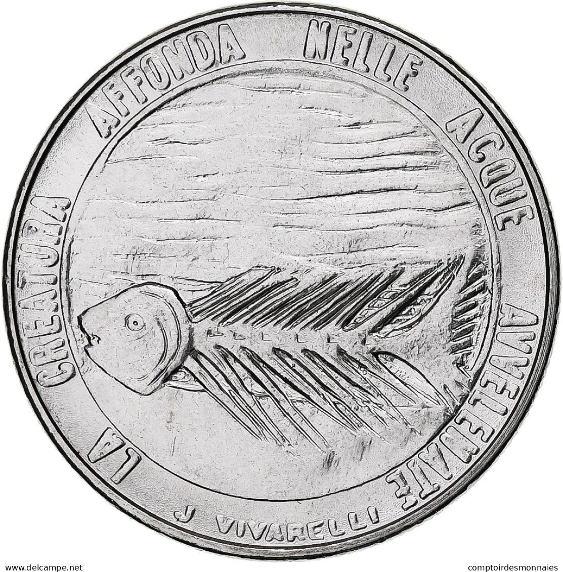 Saint Marin , 100 Lire, Protection Of Nature, 1977, Rome, BU, Acier Inoxydable - San Marino