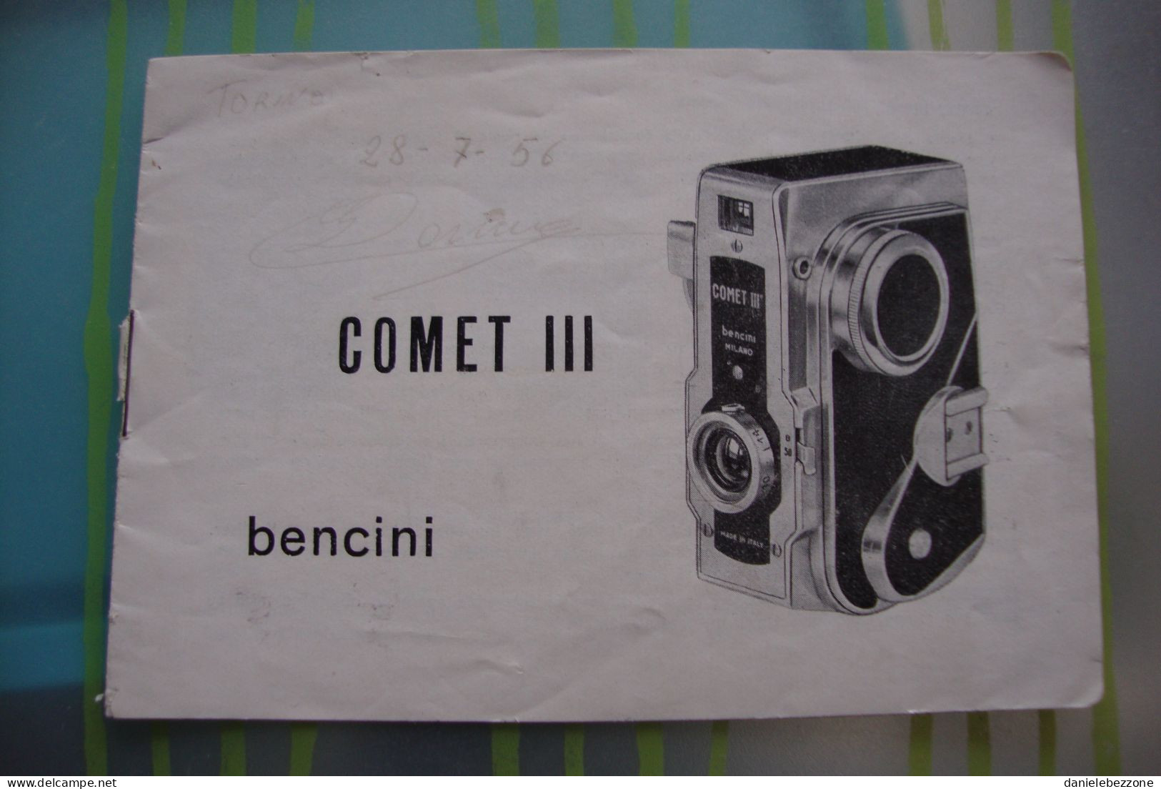 Manuale Istruzioni Macchina Fotografica Comet III Bencini - Ohne Zuordnung