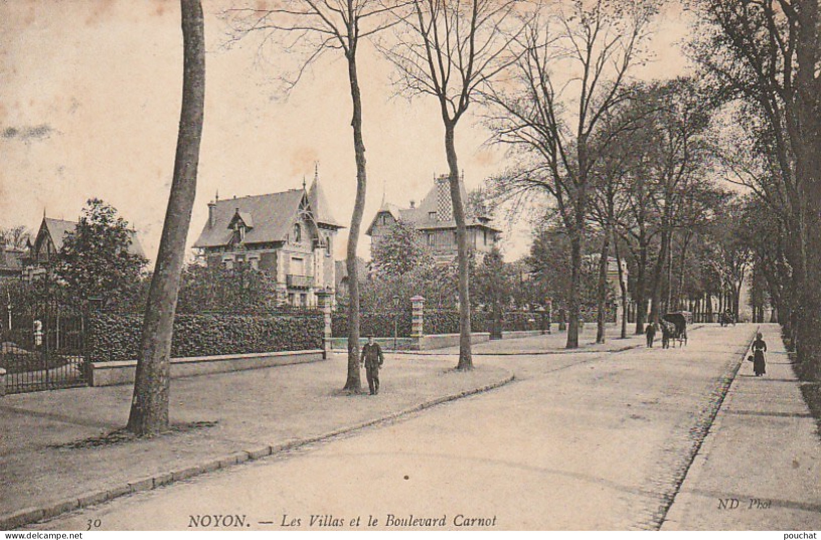 XXX -(60) NOYON - LES VILLAS ET LE BOULEVARD CARNOT - 2 SCANS - Noyon