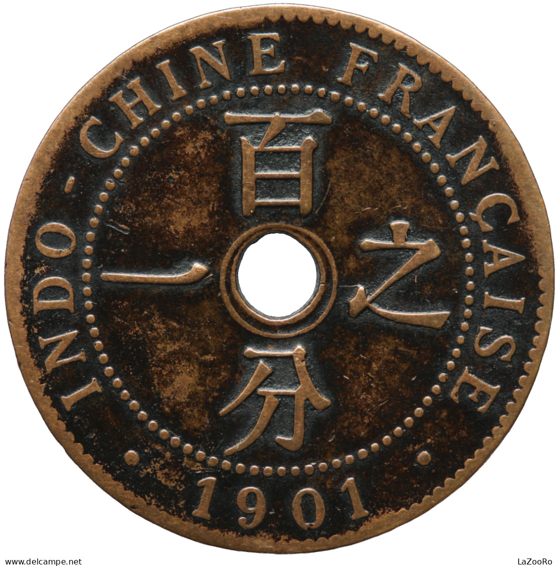 LaZooRo: French Indochina 1 Cent 1901 VF - Indochine