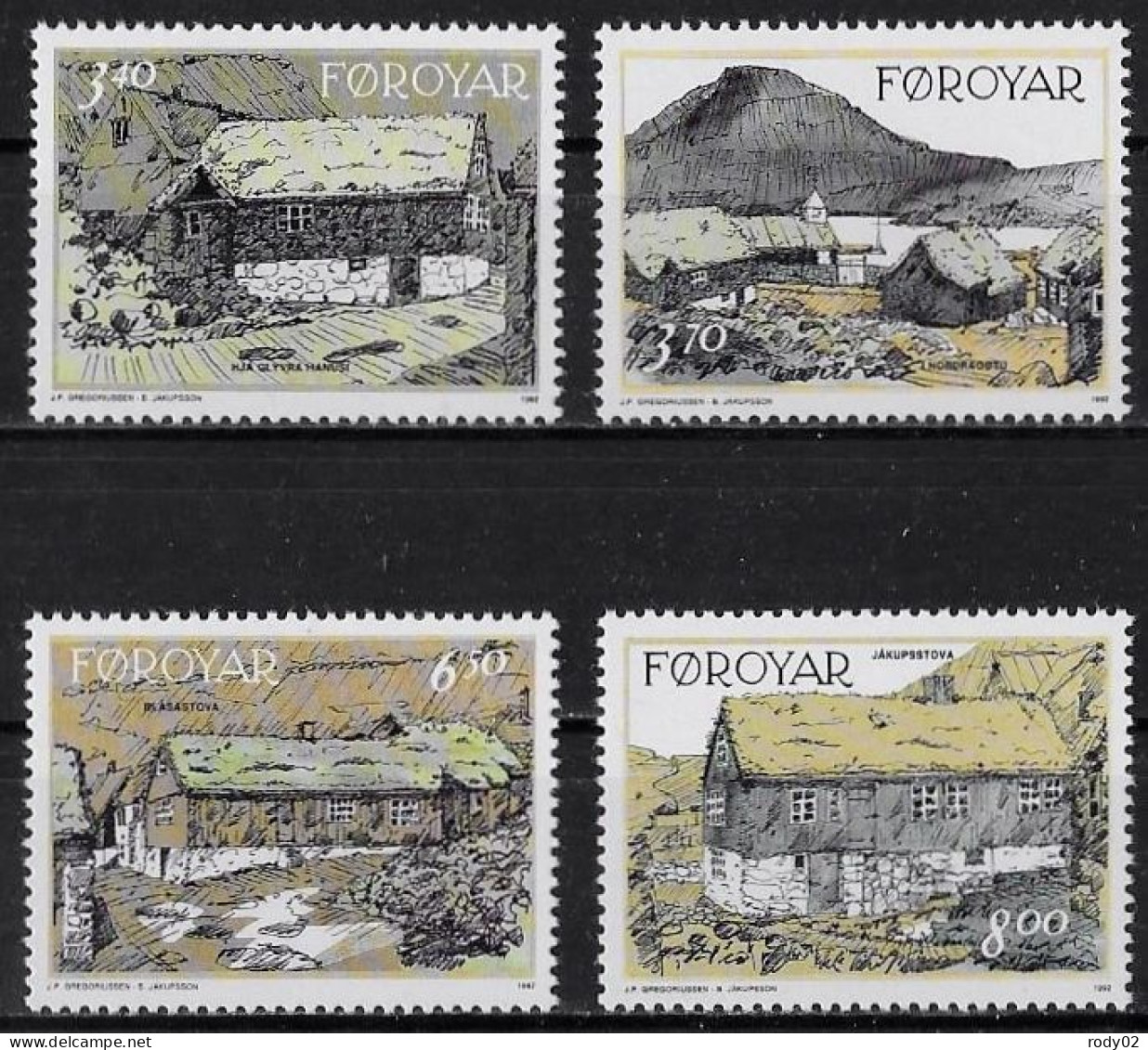 FEROE - MAISONS ANCIENNES - N° 233 A 236 - NEUF** MNH - Färöer Inseln