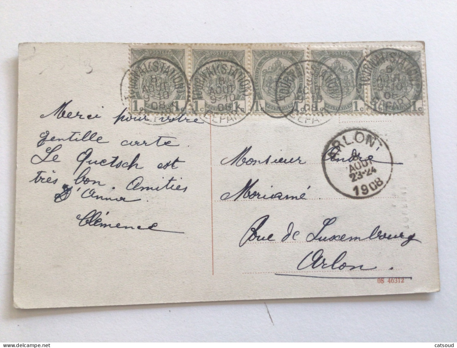 Carte Postale Ancienne. (1908) Tournai Le Beffroi - Tournai
