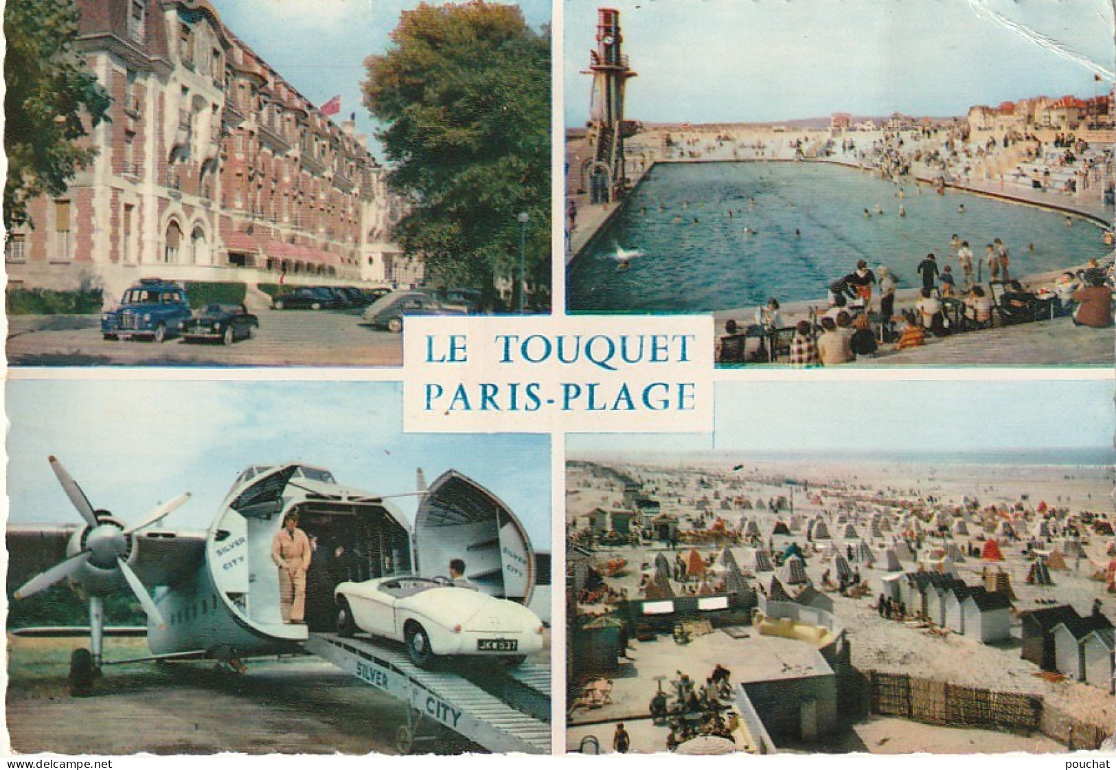 XXX -(62) LE TOUQUET PARIS PLAGE - CARTE MULTIVUES : EMBARQUEMENT D' UN VEHICULE DANS UN SILVER CITY, PLAGE, PISCINE ... - Le Touquet