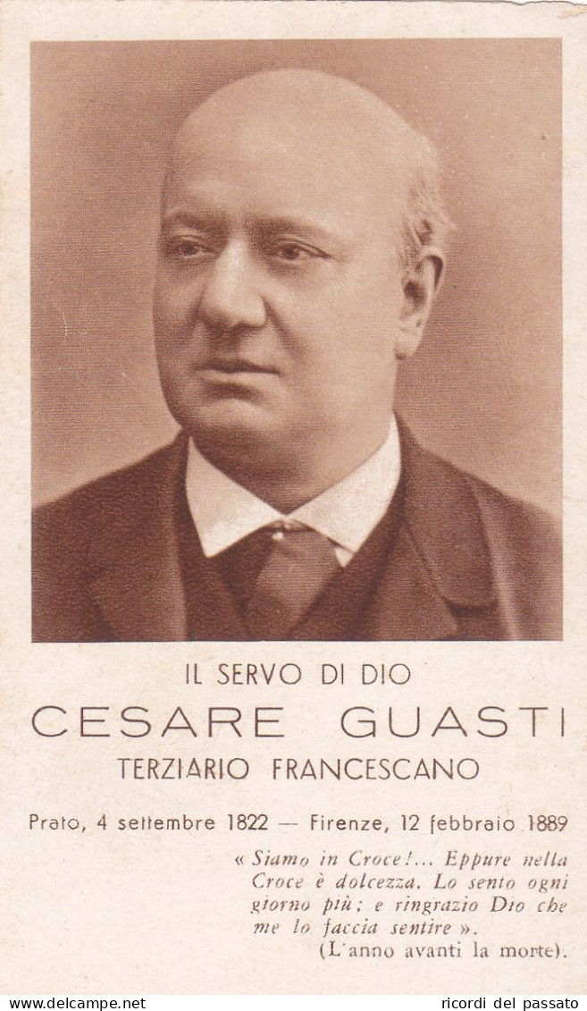 Santino Il Servo Di Dio Cesare Guasti - Terziario Francescano - Devotieprenten