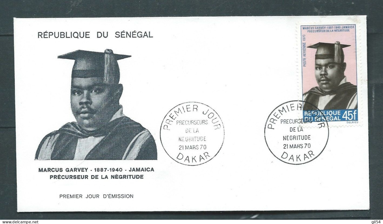 Premier Jour  Du Sénégal , Marcus Garvey , 21/03/1970  LP 33102 - Sénégal (1960-...)