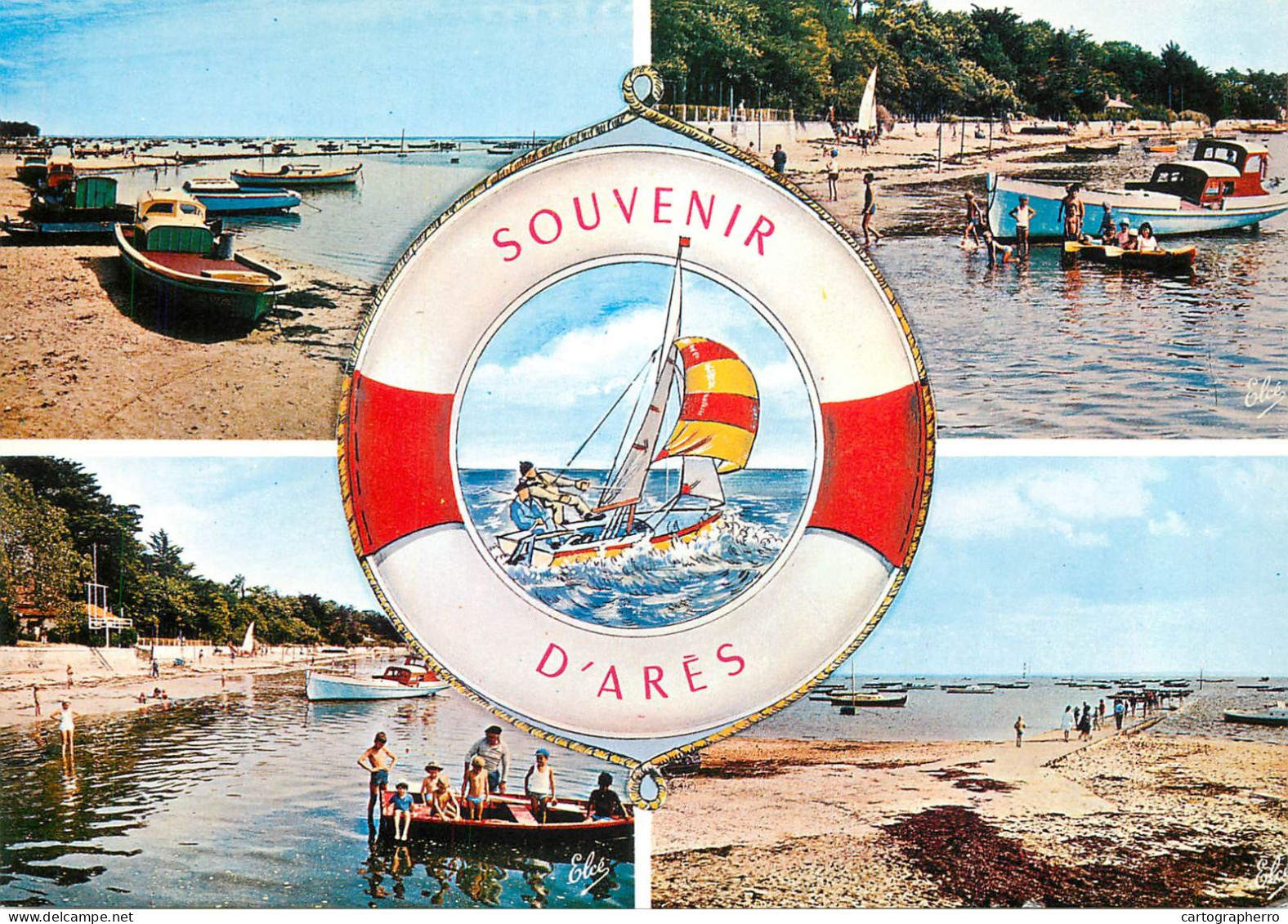 Navigation Sailing Vessels & Boats Themed Postcard Souvenir D'Ares - Velieri
