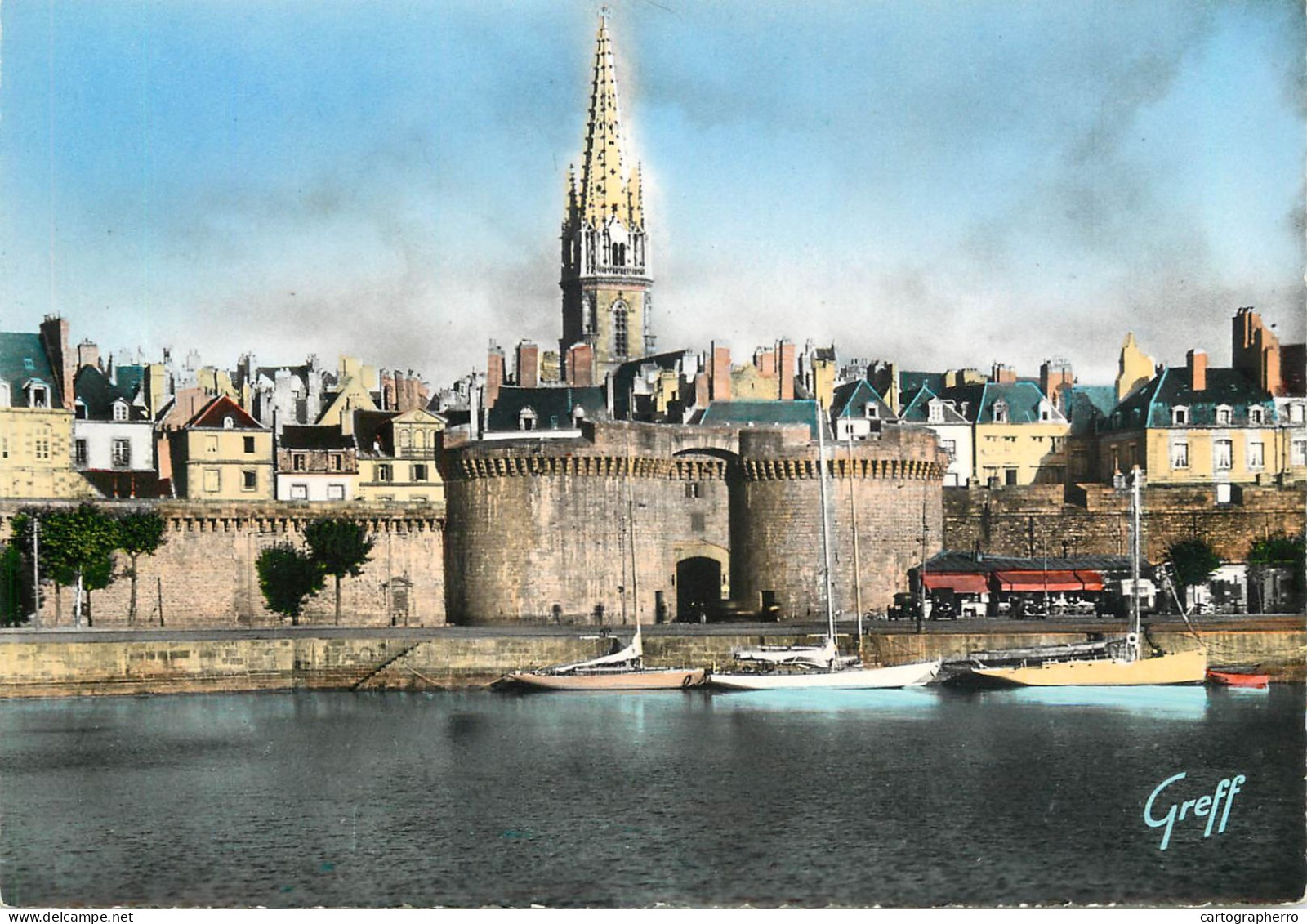 Navigation Sailing Vessels & Boats Themed Postcard Saint Malo Ille Et Villaine - Segelboote