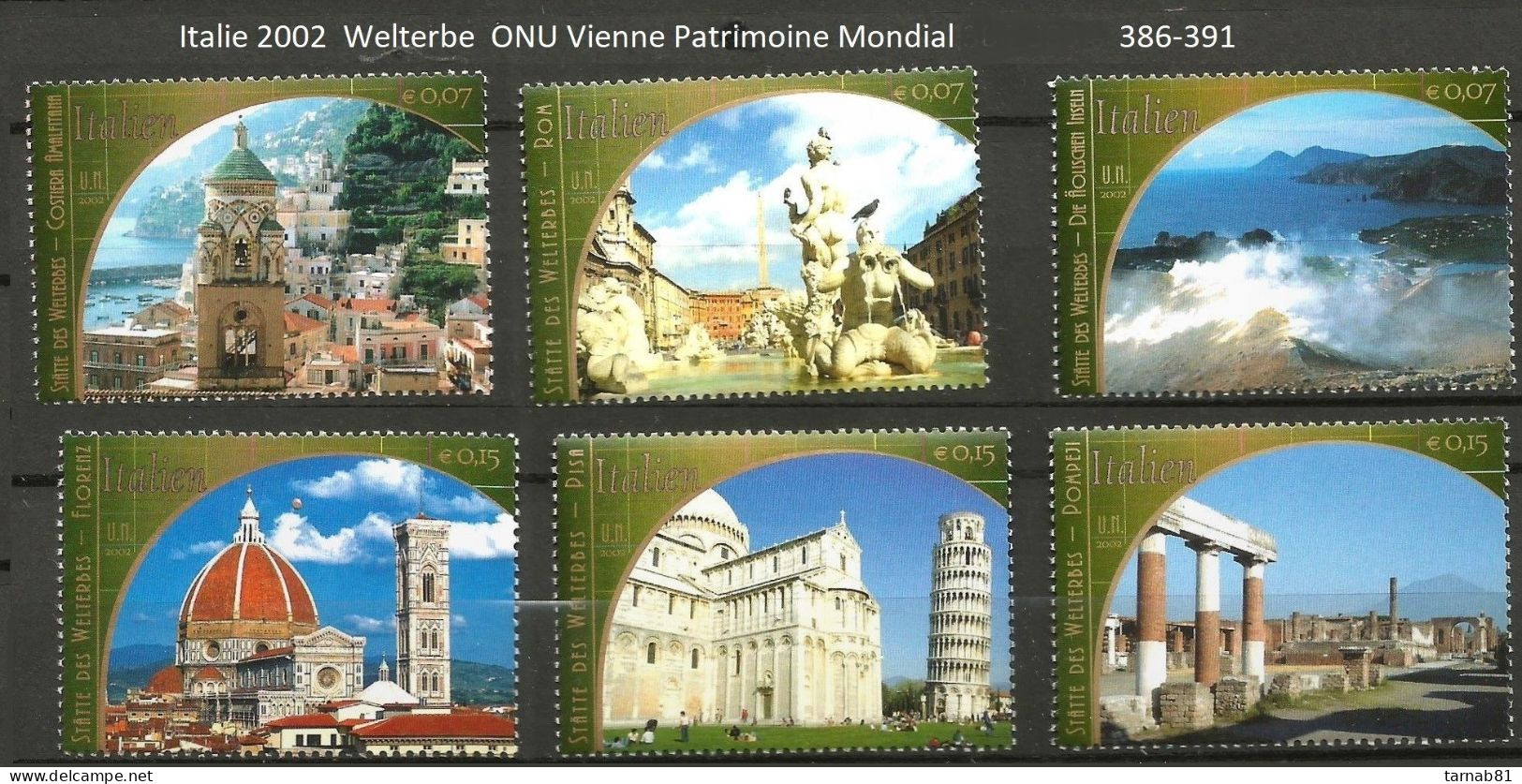 ONU Nations Unies Complet Vienne **  2000 2001 2002 2003 2004 2005 2006 2007 2009 Patrimoine Mondial Issus Carnets - Unused Stamps