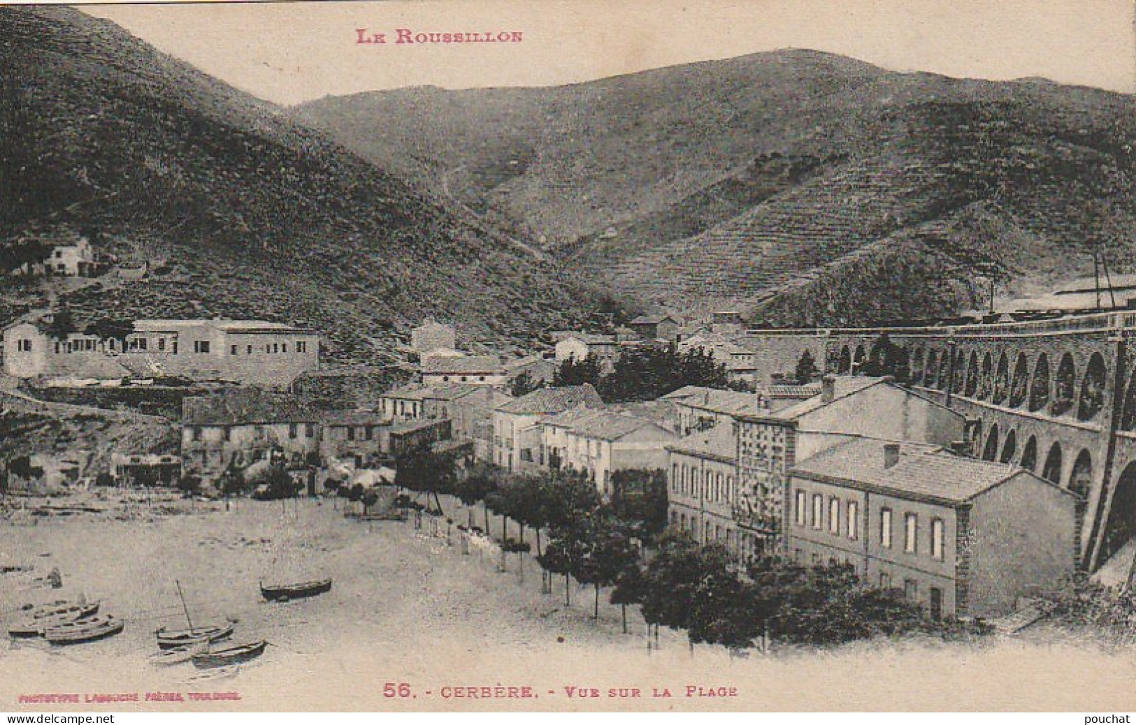 XXX -(66) CERBERE - VUE SUR LA PLAGE - LABOUCHE FRERES , TOULOUSE - 2 SCANS - Cerbere