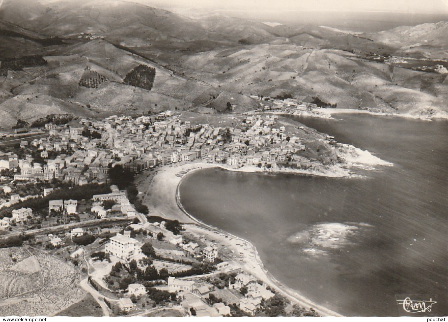 XXX -(66) BANYULS - VUE PANORAMIQUE AERIENNE  - 2 SCANS - Banyuls Sur Mer