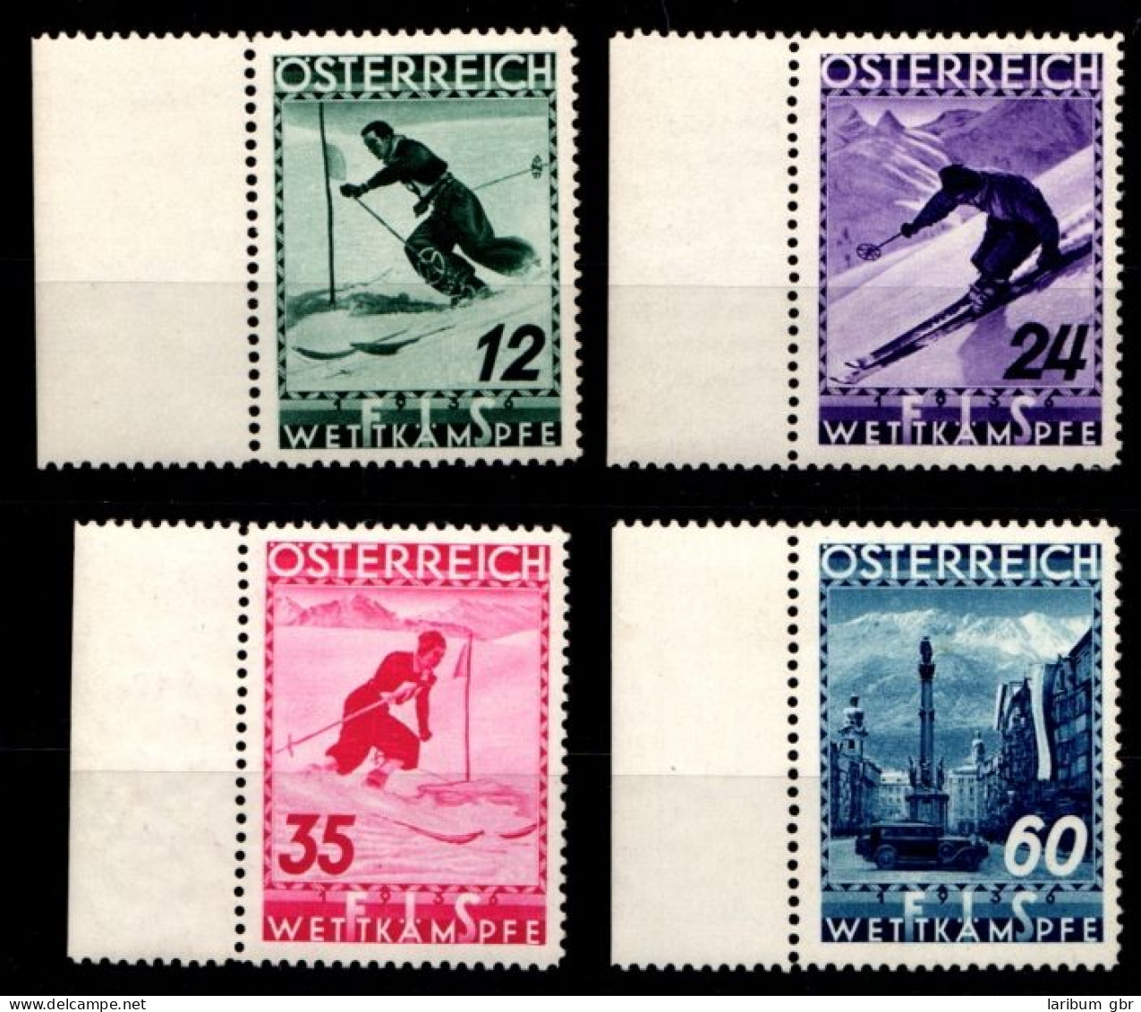 Österreich 623-626 Postfrisch Seitenrand FIS Wettkämpfe Wintersport #GM632 - Other & Unclassified