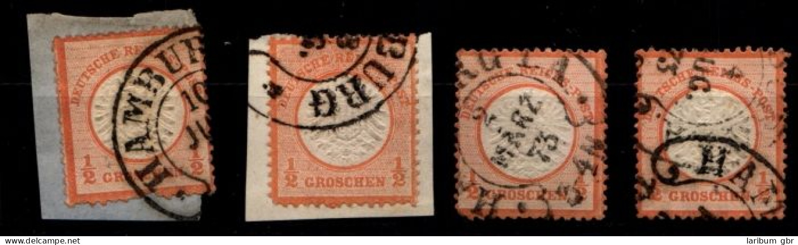 Deutsches Reich 18 Gestempelt 4 Stück Mit Hufeisenstempel #GM610 - Sonstige & Ohne Zuordnung