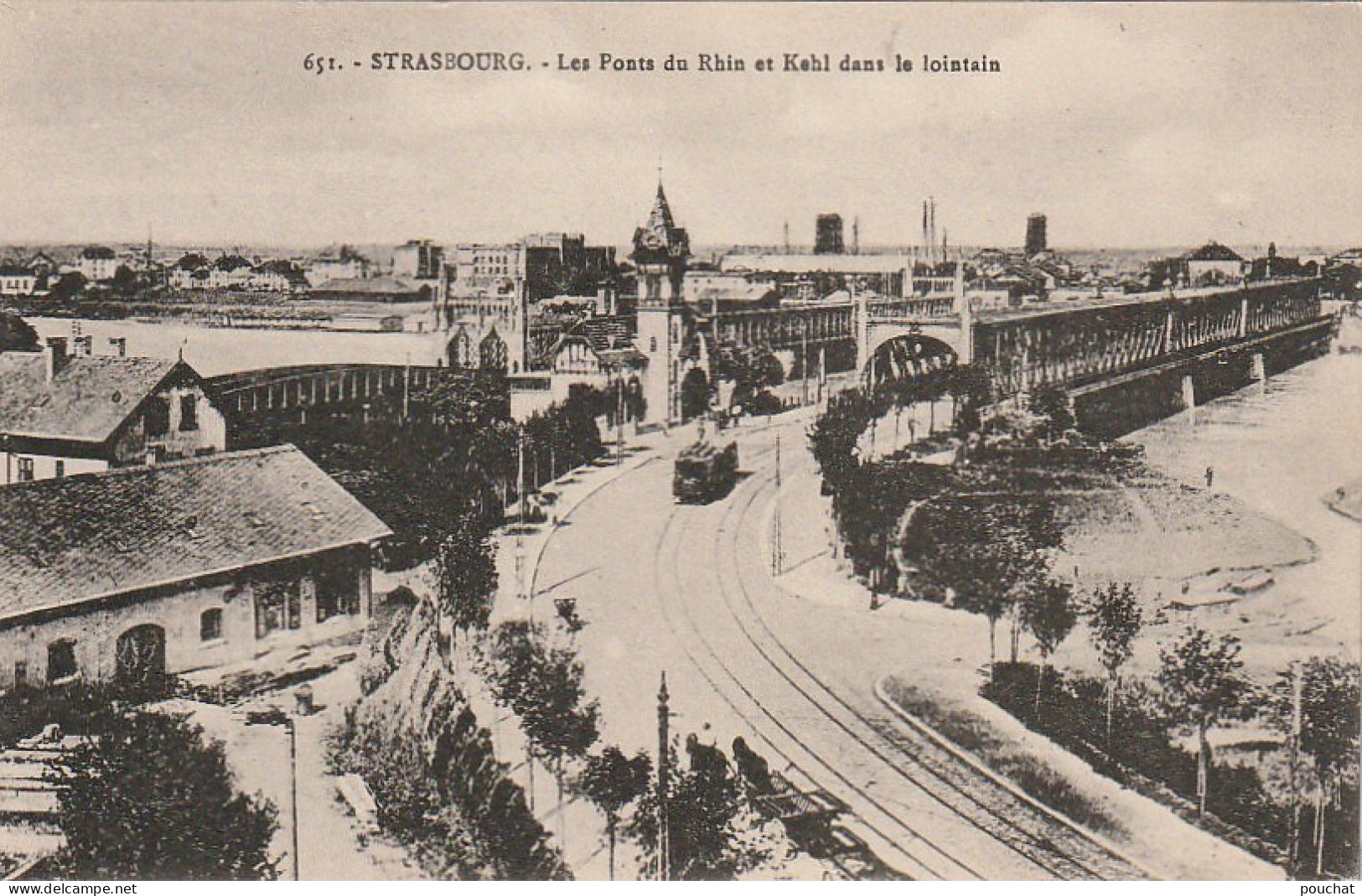 XXX -(67) STRASBOURG - LES PONTS DU RHIN ET KEHL DANS LE LOINTAIN - 2 SCANS - Strasbourg