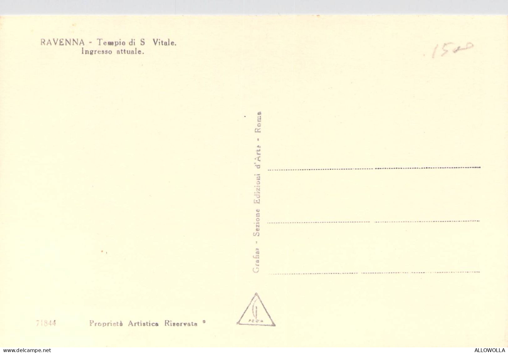 26782 " RAVENNA-TEMPIO DI S. VITALE-INGRESSO ATTUALE " -VERA FOTO-CART.NON SPED. - Ravenna