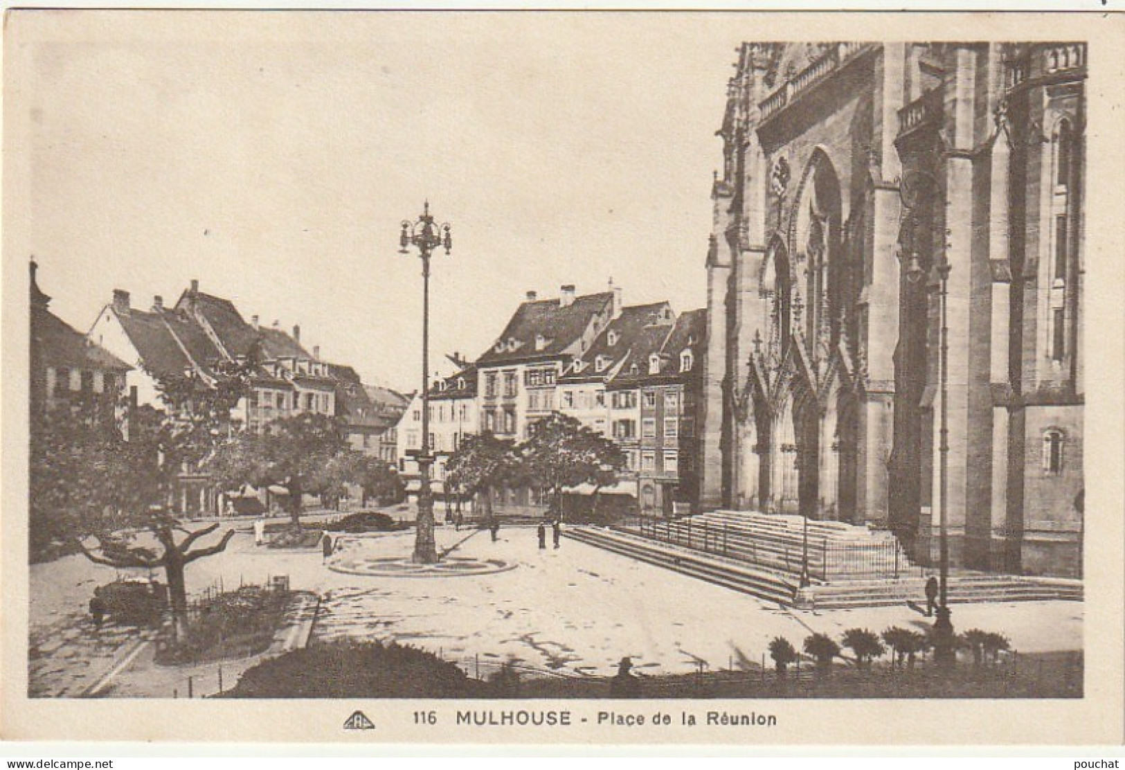 XXX -(68) MULHOUSE - PLACE DE LA REUNION - 2 SCANS - Mulhouse