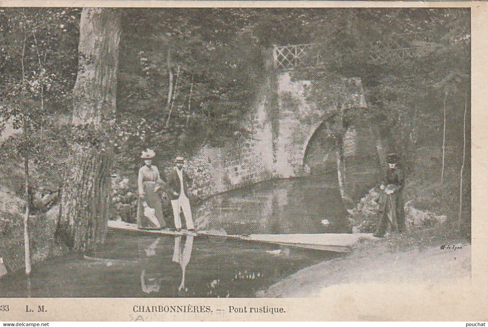 XXX -(69) CHARBONNIERES - PONT RUSTIQUE - ANIMATION - PROMENEURS - 2 SCANS - Charbonniere Les Bains