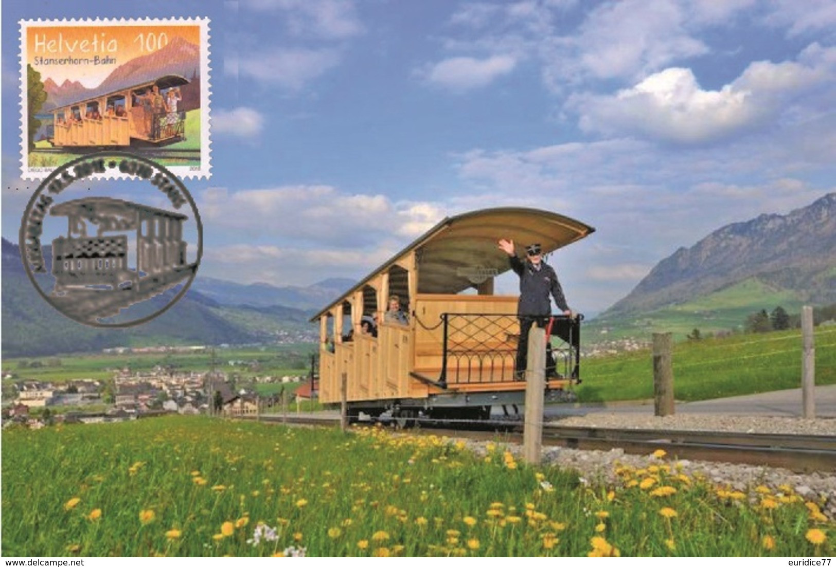 Switzerland 2018 - 125 Years Stanserhorn Railway Carte Maximum - Maximumkaarten