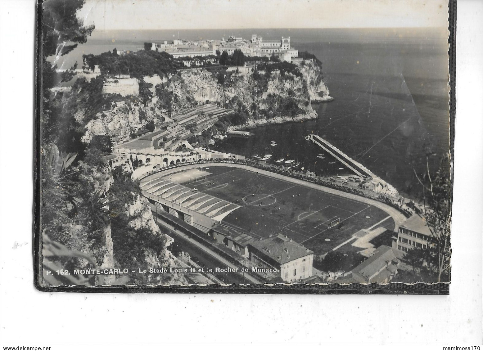 Europe-Monaco- Une Vue Aérienne Du " STADE LOUIS II " Année 50 - Altri & Non Classificati