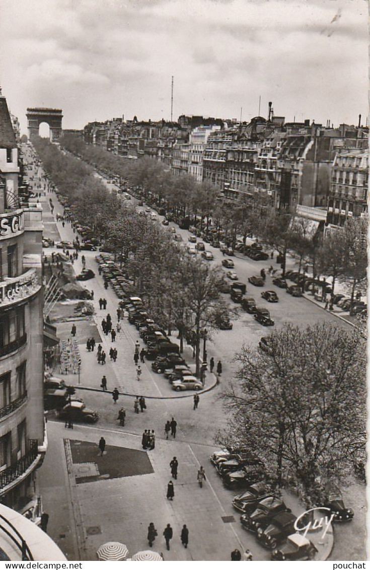 XXX -(75) PARIS - L' AVENUE DES CHAMPS ELYSEES ET L' ARC DE TRIOMPHE DE L' ETOILE - 2 SCANS - Distrito: 08