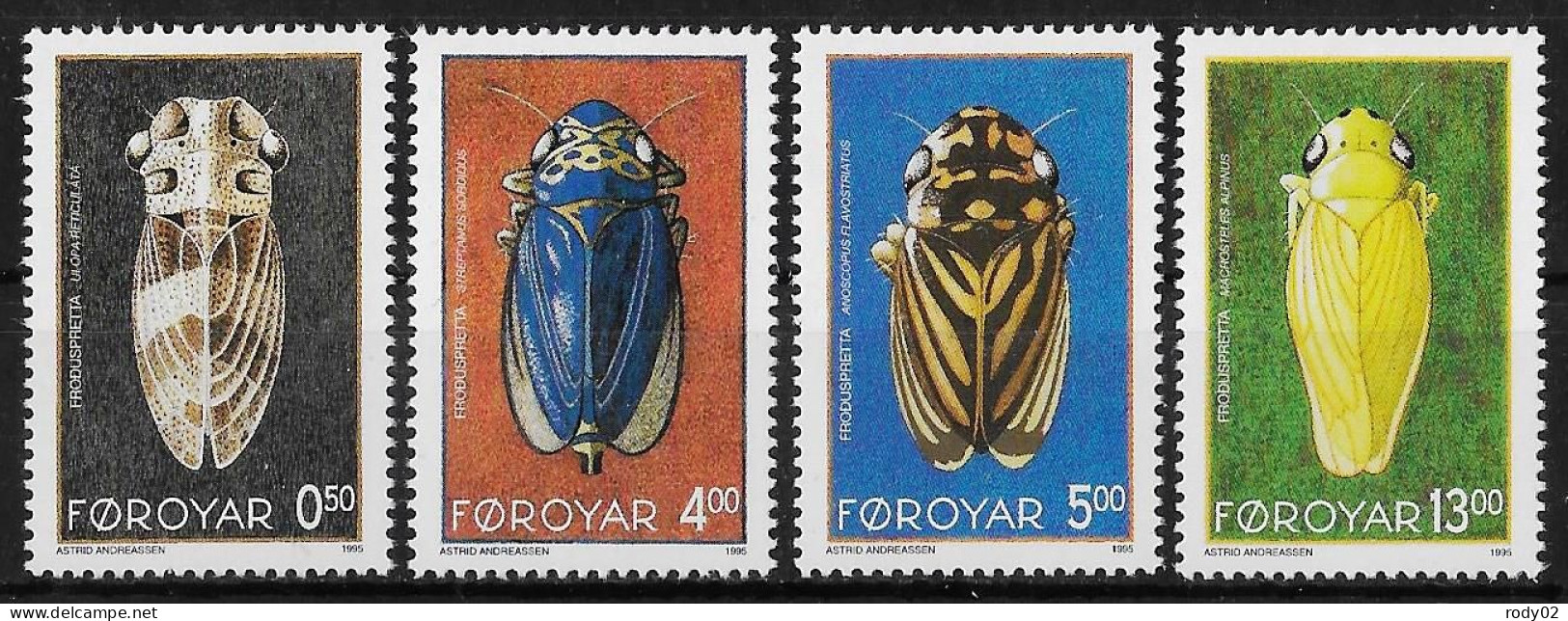FEROE - INSECTES - CIGALES - N° 268 A 271 - NEUF** MNH - Sonstige & Ohne Zuordnung
