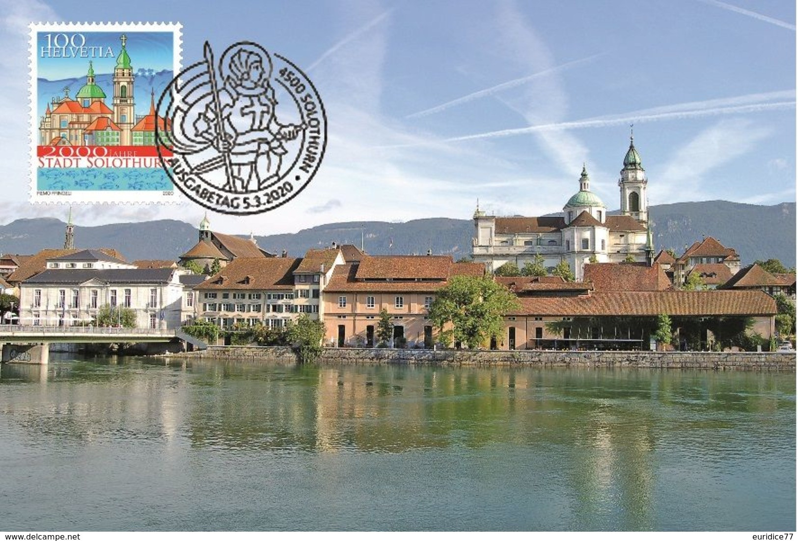 Switzerland 2020 - 2000 Years Solothurn Town Carte Maximum - Cartes-Maximum (CM)