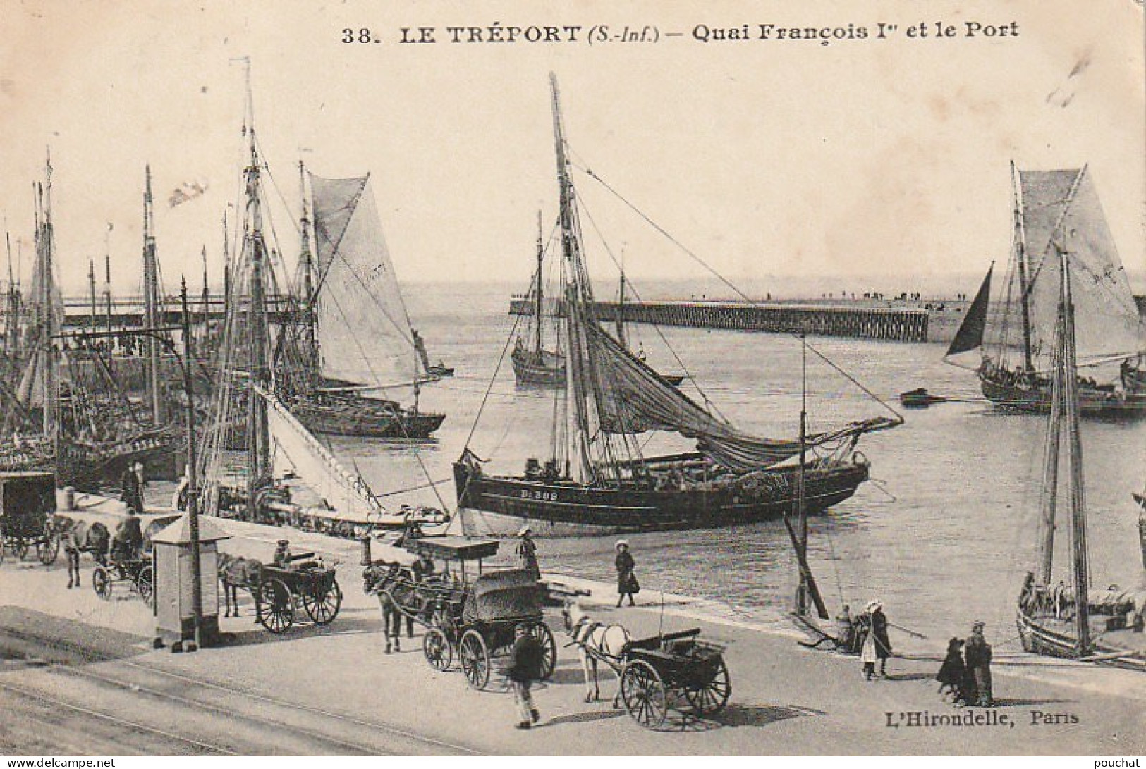 XXX -(76) LE TREPORT - QUAI FRANCOIS 1er ET LE PORT - ANIMATION - 2 SCANS - Le Treport