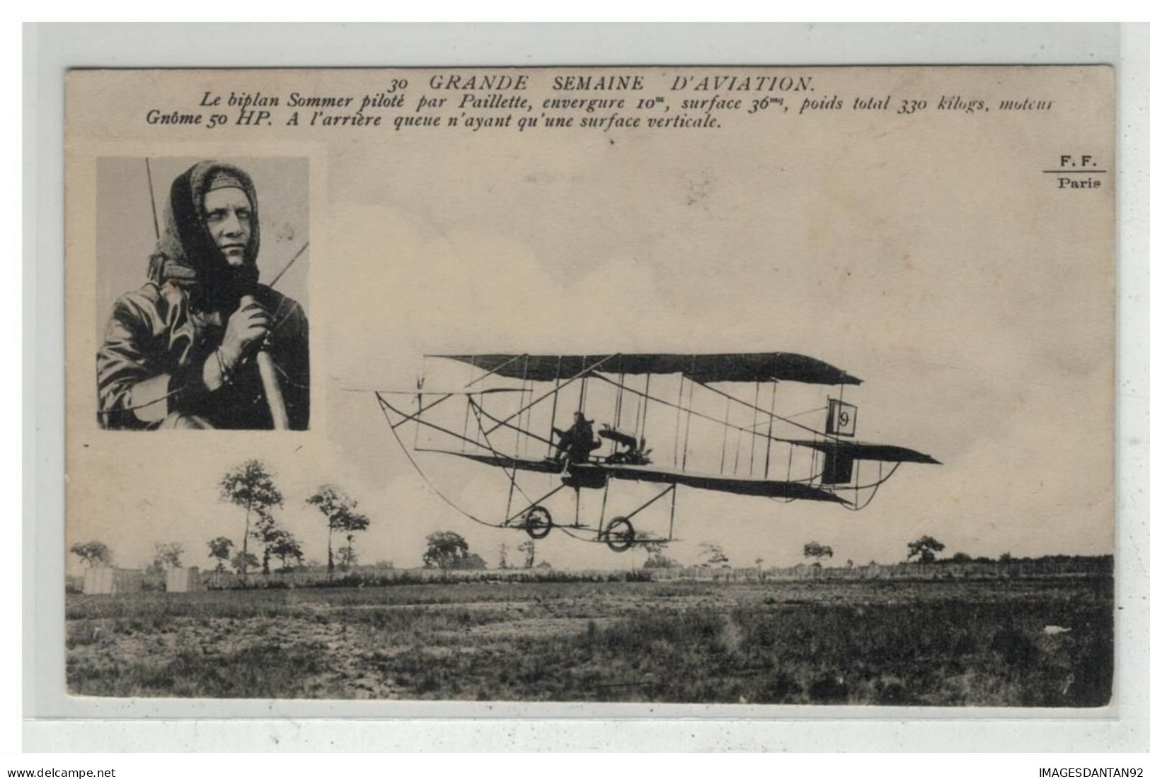 AVIATION #18210 AVION PLANE BIPLAN SOMME PILOTE PAR PAILLETTE - ....-1914: Voorlopers