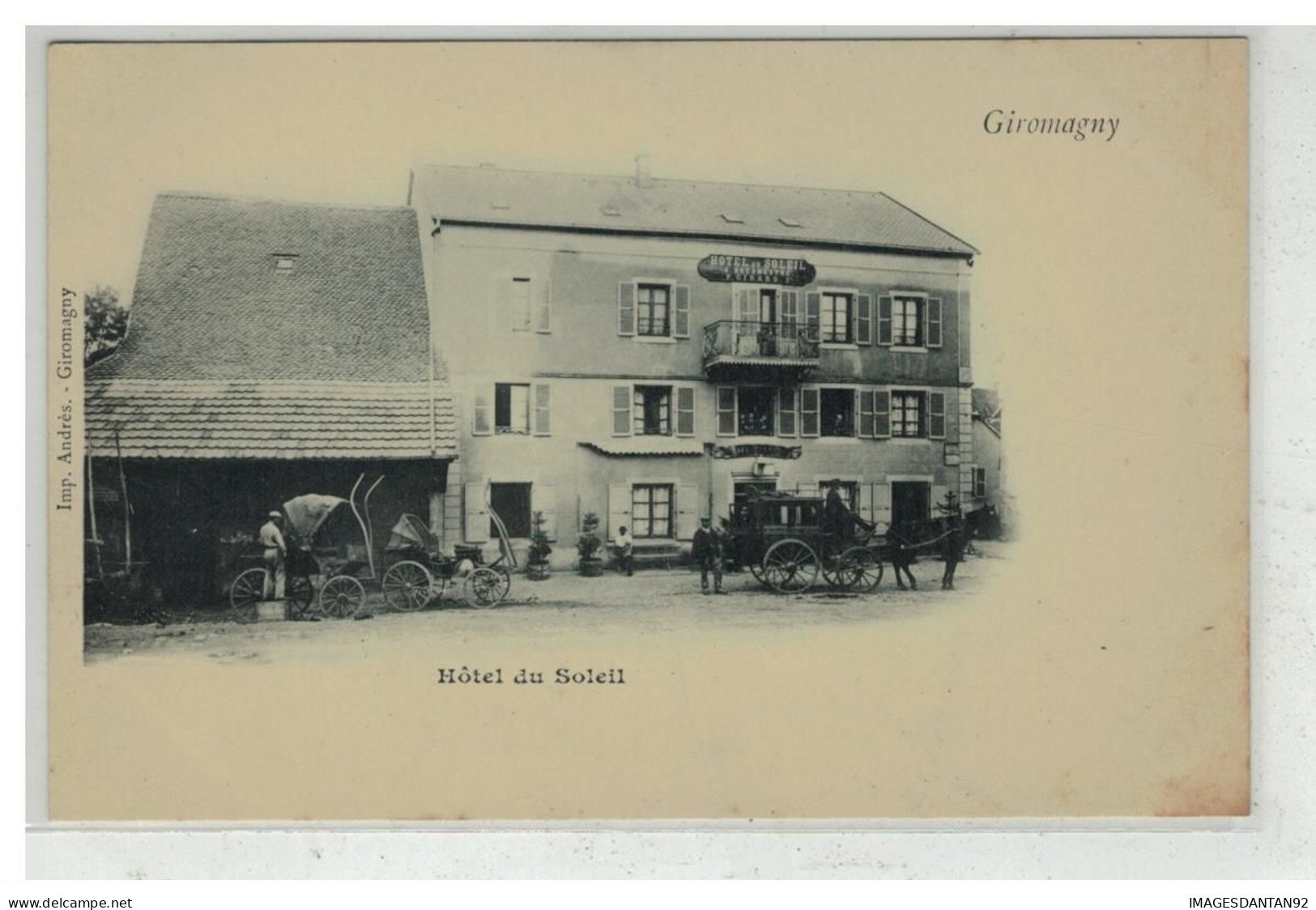 90 GIROMAGNY #19264 HOTEL DU SOLEIL PROP. GIRARD - Giromagny
