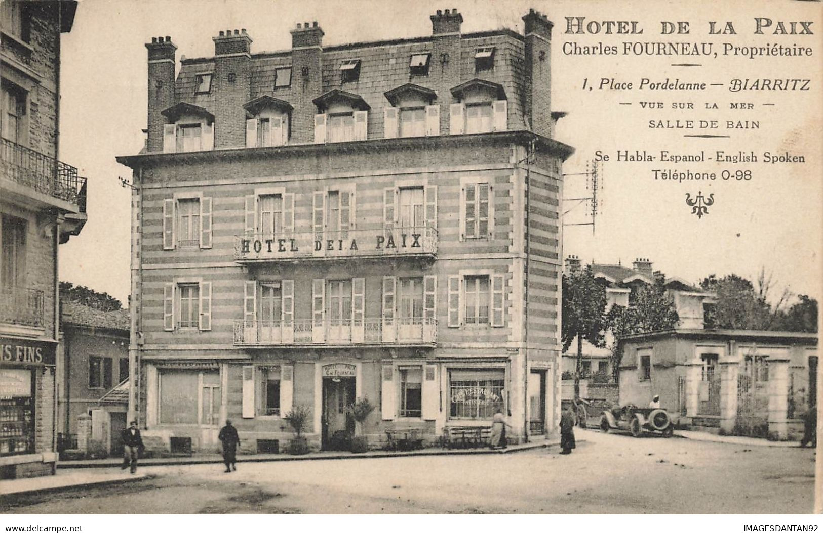 64 BIARRITZ #21113 HOTEL DE LA PAIX PROP. FOURNEAU PLACE PORDELANNE - Biarritz