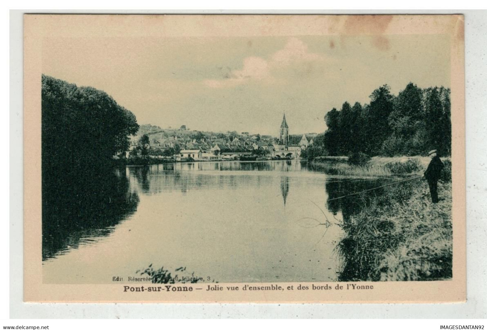 89 PONT SUR YONNE #19100 JOLIE VUE D ENSEMBLE PECHE PECHEUR - Pont Sur Yonne