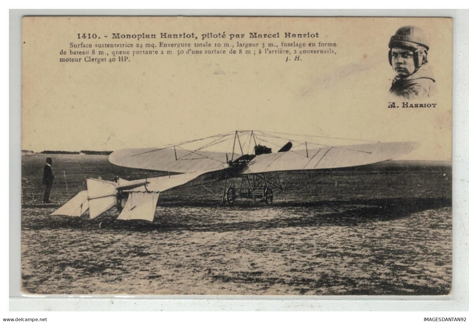 AVIATION #18439 AVION PLANE MONOPLAN HANRIOT PILOTE PAR MARCEL HANRIOT - ....-1914: Precursori