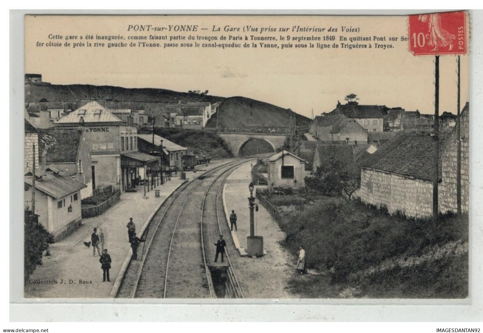 89 PONT SUR YONNE #19098 LA GARE VUE PRISE DES VOIES - Pont Sur Yonne