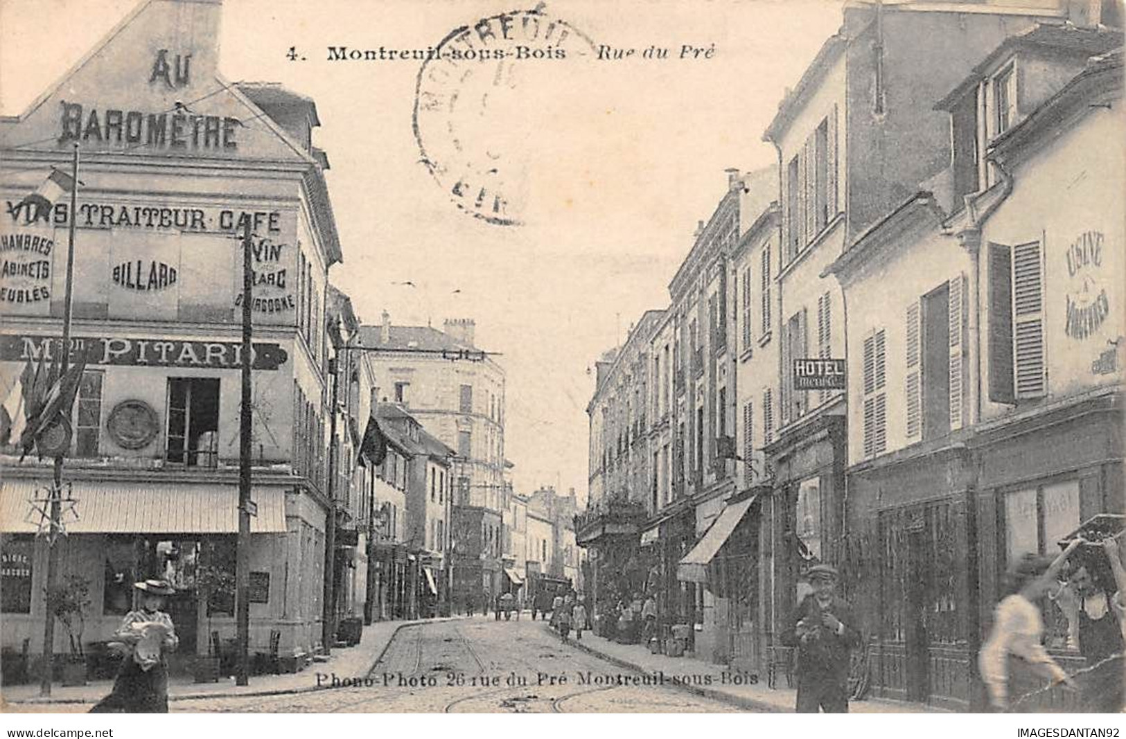 93 MONTREUIL SOUS BOIS #20067 RUE DU PRE HOTEL CAFE COMMERCES - Montreuil