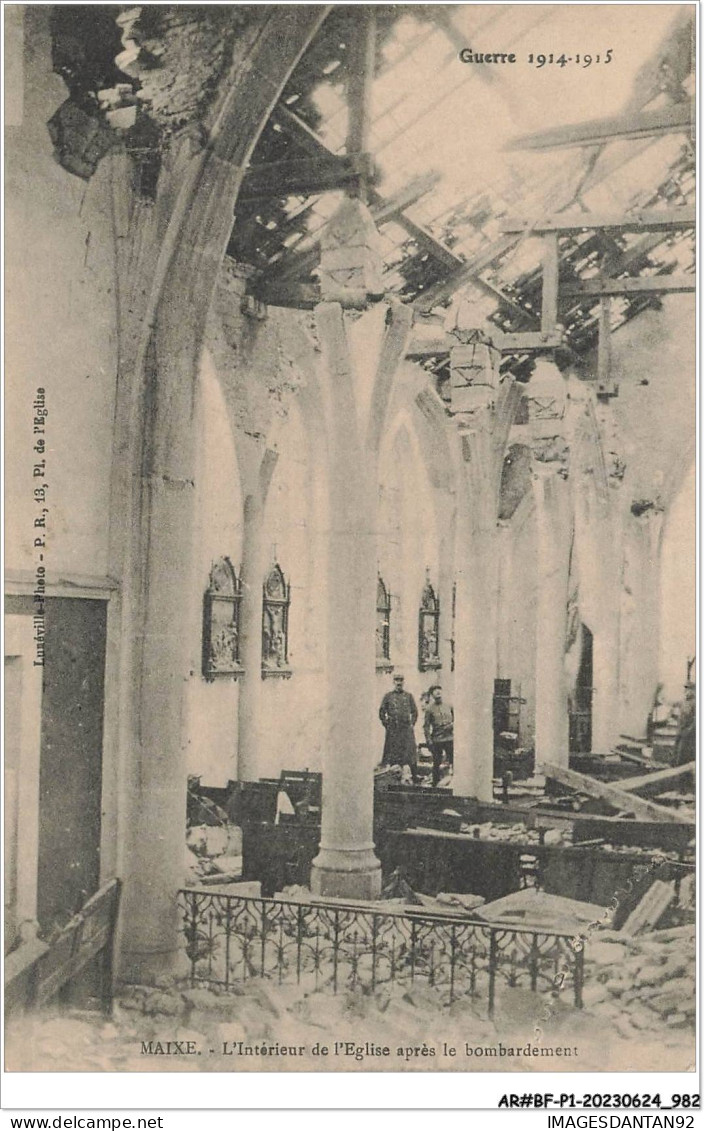 AR#BFP1-54-0492 - MAIXE - L'interieur De L'église Après Bombardement - Maxeville