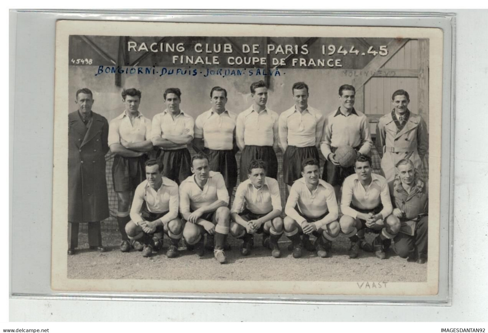 FOOTBALL #17269 SPORT FOOT EQUIPE FRANCAISE FRANCE FRENCH TEAM RACING CLUB DE PARIS ANNEE 1944 - 1945 - Voetbal