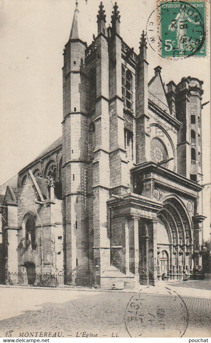 XXX -(77) MONTEREAU - L' EGLISE - 2 SCANS - Montereau