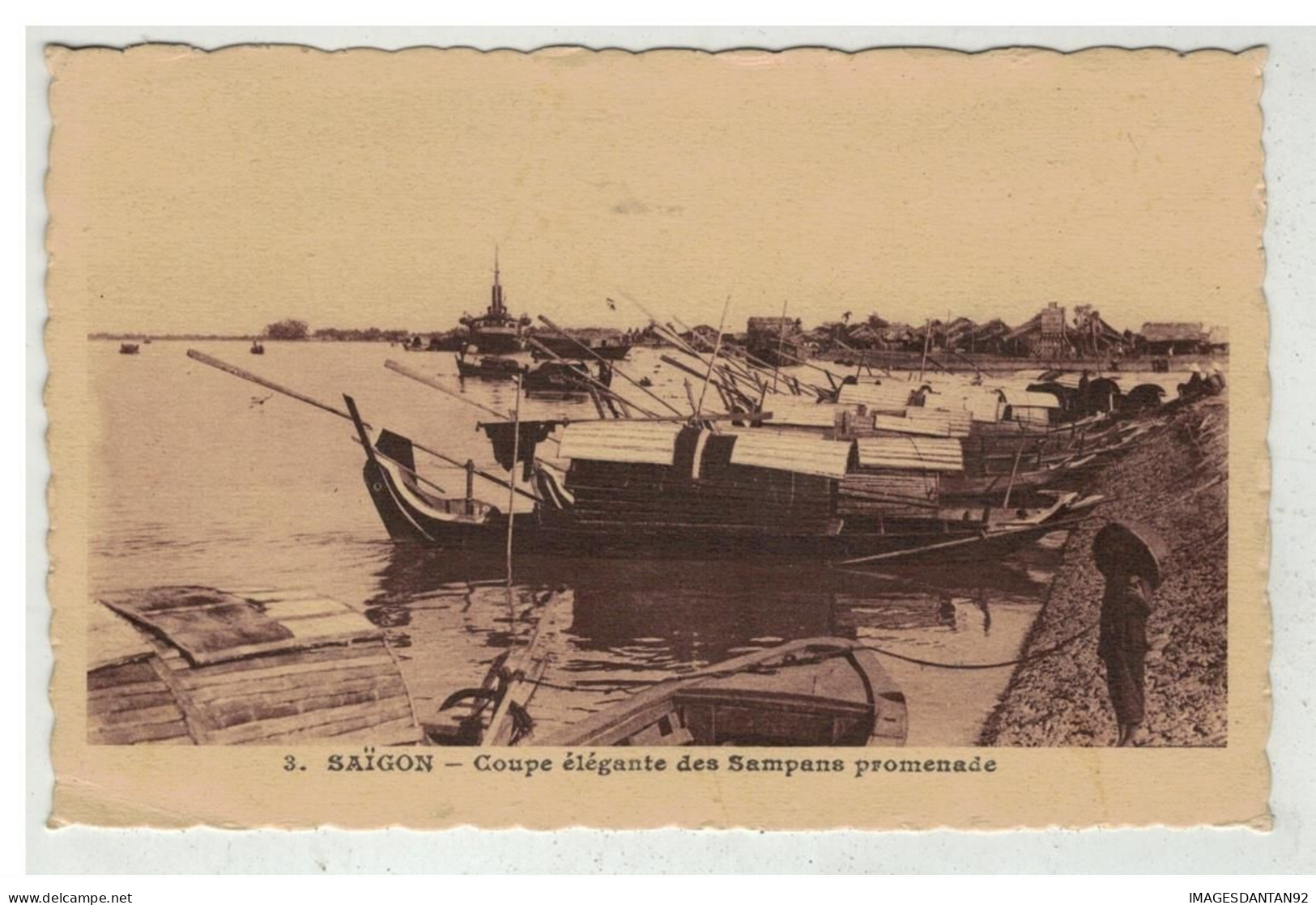 TONKIN INDOCHINE VIETNAM SAIGON #18550 SAIGON COUPE ELEGANTE DES SAMPANS PROMENADE - Viêt-Nam