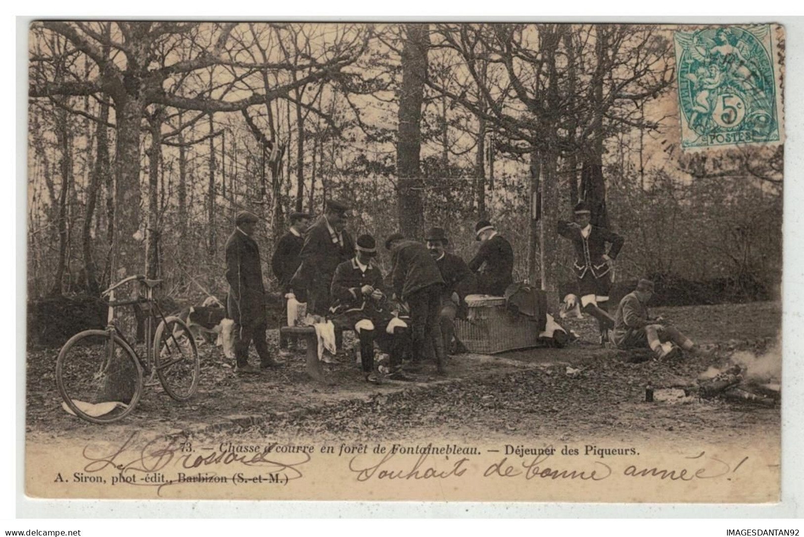 77 FONTAINEBLEAU #18930 CHASSE A COURRE DEJEUNERS DES PIQUEURS - Fontainebleau