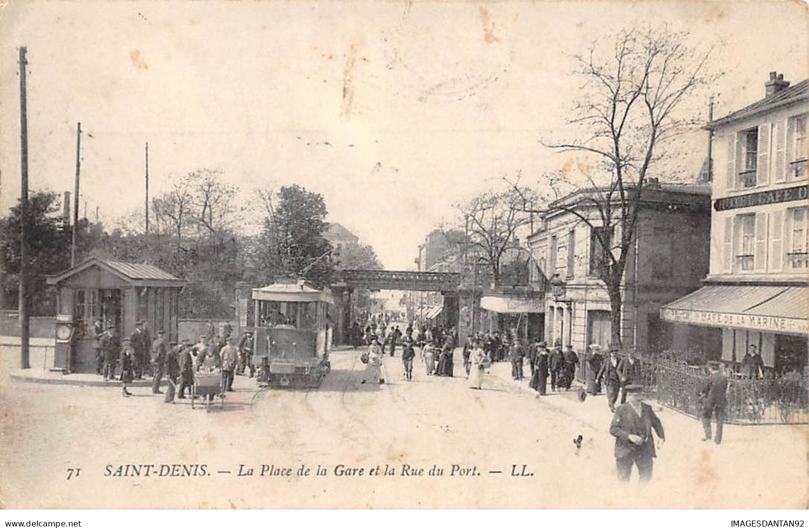 93 SAINT DENIS #20124 PLACE GARE RUE PORT TRAMWAY PONT VOIE FERREE - Saint Denis